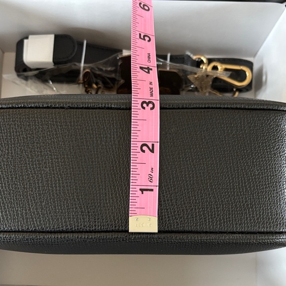 Karl Lagerfeld Black Textured Camera Cross Body Bag with Gold Tone Charms.  NWT - Picture 12 of 14